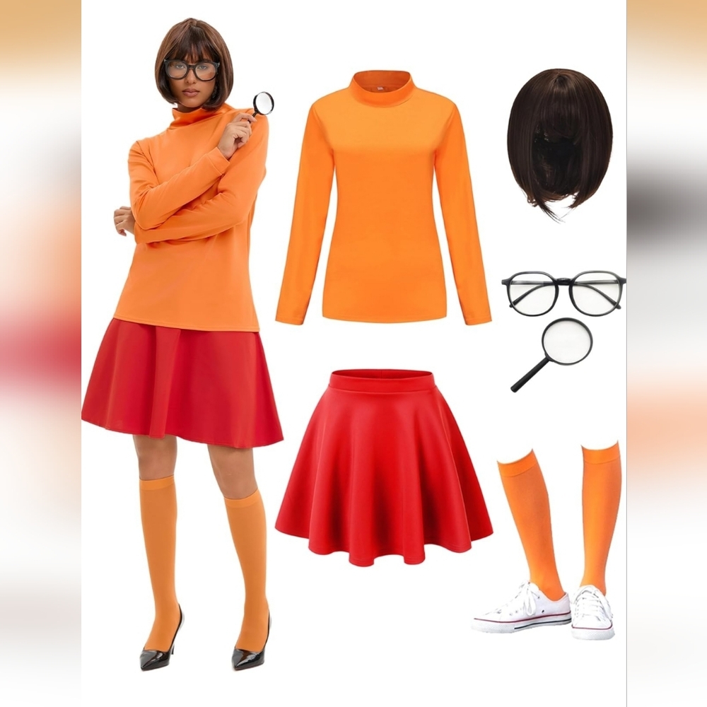 Adult Women's Velma Character Costume Set